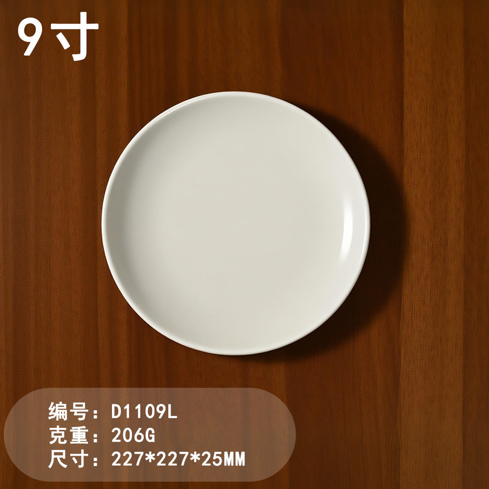 Round Melamine Plate, Imitation Porcelain, Commercial Dining Plate, Buffet Plate, Barbecue Plate, Commercial Plate, Stir-Fry Plate, Round Dish