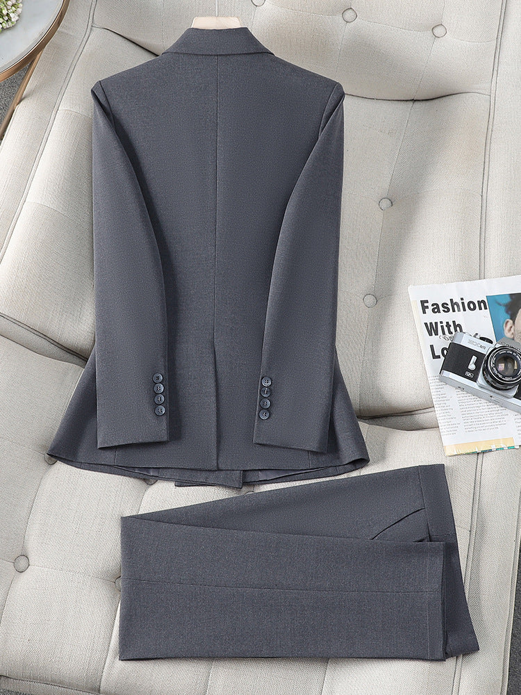 Cross-Border Suit Set for Female College Students, Interview Attire, Formal Fitted Jacket, New High-End Professional Workwear