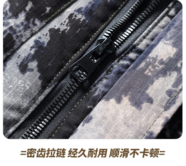Autumn and Winter Tactical Camouflage Cotton Jacket Men's Cotton Jacket Jacket Cotton Jacket Hooded Jacket Thickeneded Work Clothes Outdoor
