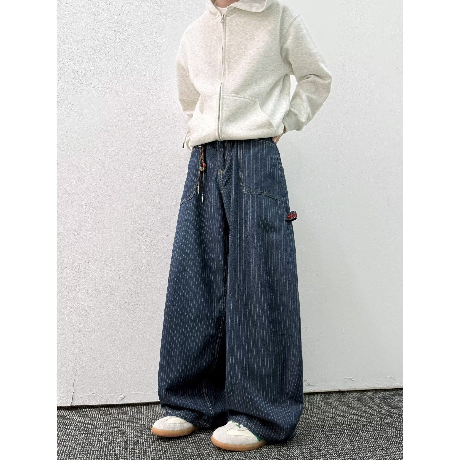 New Trendy Simple Versatile Popular Artistic New Casual Jeans Stylish Lazy Harajuku Japanese Style