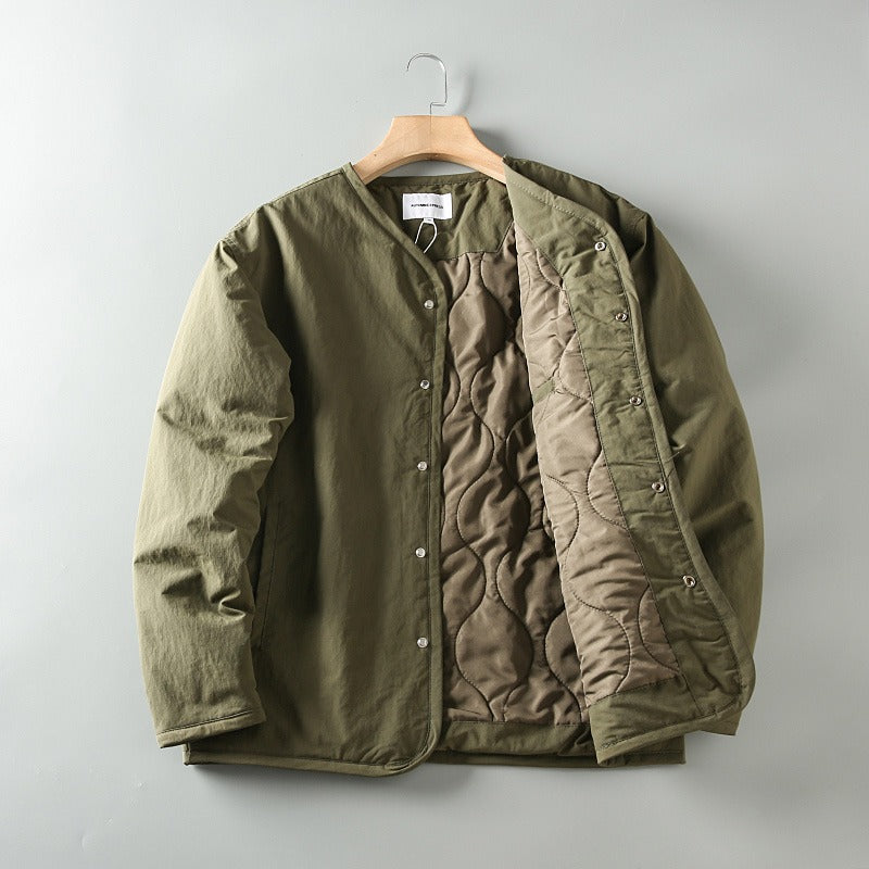 Japanese Style Retro Casual Loose Lightweight Cotton Coat Men's Autumn and Winter Cross-border New Heavy Wear-resistant Cotton Coat