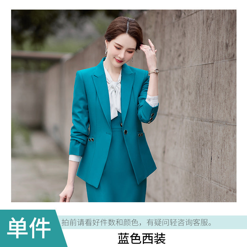Amazon European and American Cross-Border Popular Commuter Foreign Trade Women's Blazer Professional Pants Dress Two-Piece Suit