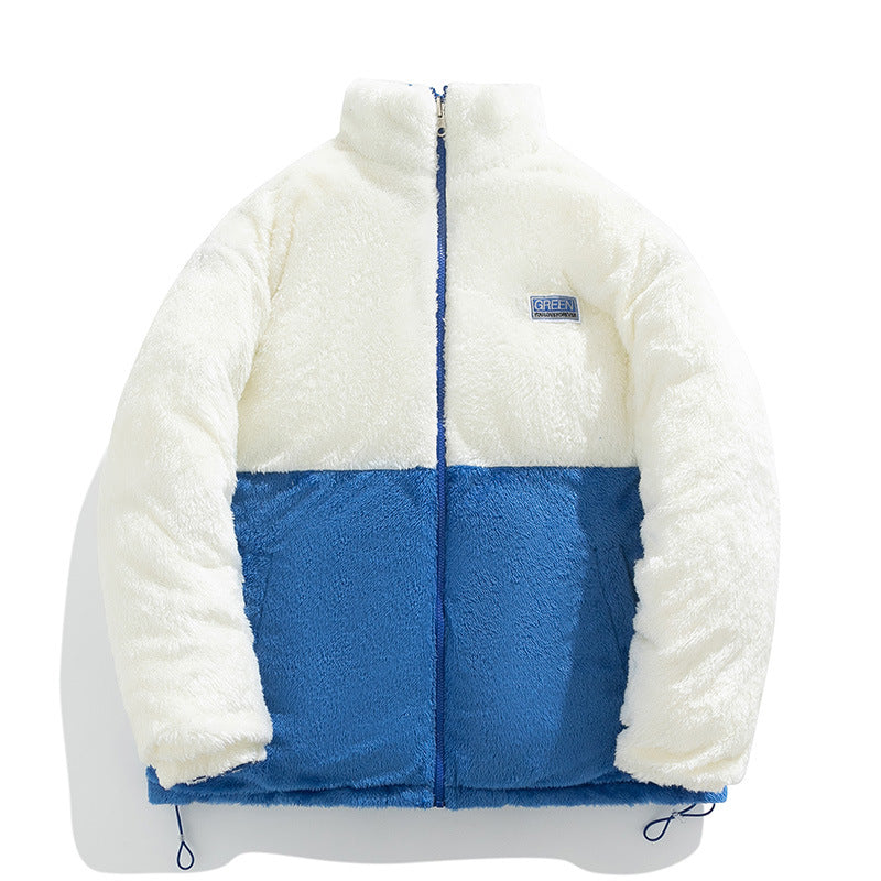 Men's Winter New Cotton Coat with Lamb Fleece, Thickened Couple's Stand Collar Casual Trendy Cotton Jacket Manufacturer