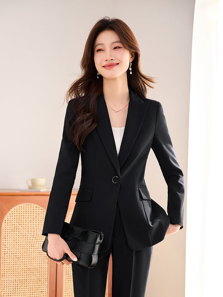 Suit suit Women's Spring and Autumn Business Dress Front Desk Reception Work Clothes Suit Interview Suit Sales Department Property Tooling
