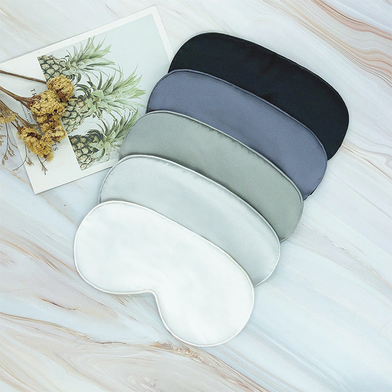 Cross-Border Eye Masks in Stock, Double-Sided Imitation Silk Sleep Wholesale, Blackout for Nap, Travel, Aviation, Full Blackout Eye Protection