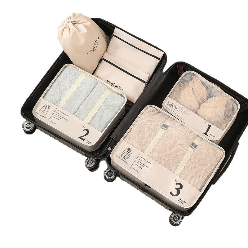 Travel Storage Bag Seven-Piece Suitcase Clothing Sorting Bag Clothing Partition Portable Storage Set