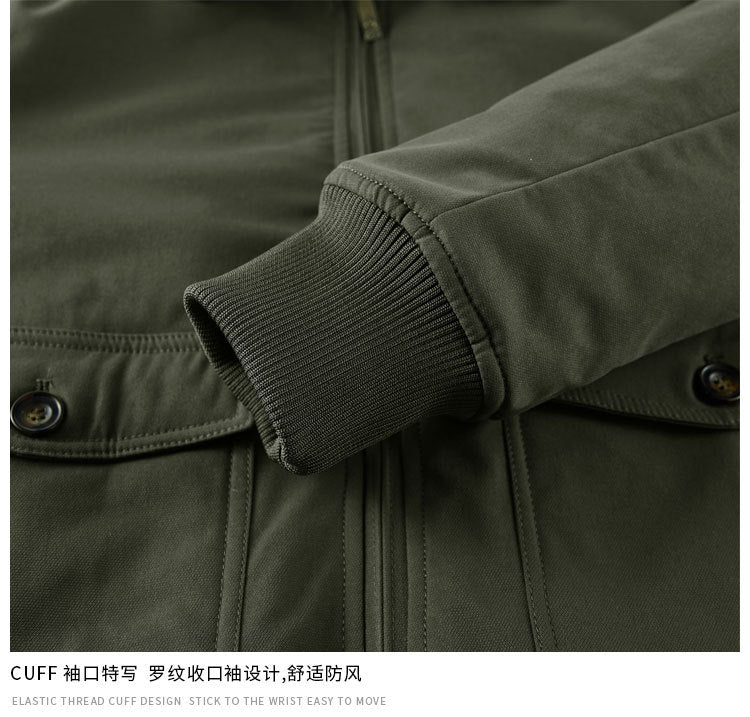 Factory direct winter plus velvet men's cotton-padded overalls cotton-padded jacket coat fur collar thickened pilot cotton-padded jacket 89K16