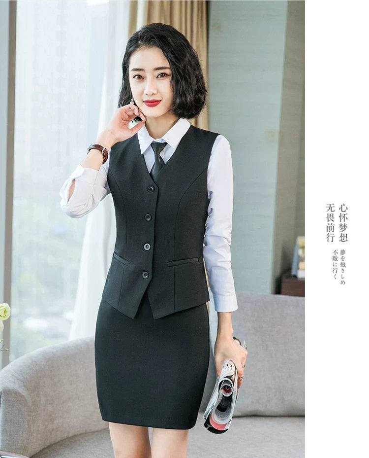 Workplace Women's Elegant Office Workers Korean Style Suit Skirt Two-piece Fashionable Casual British Style Small Suit suit