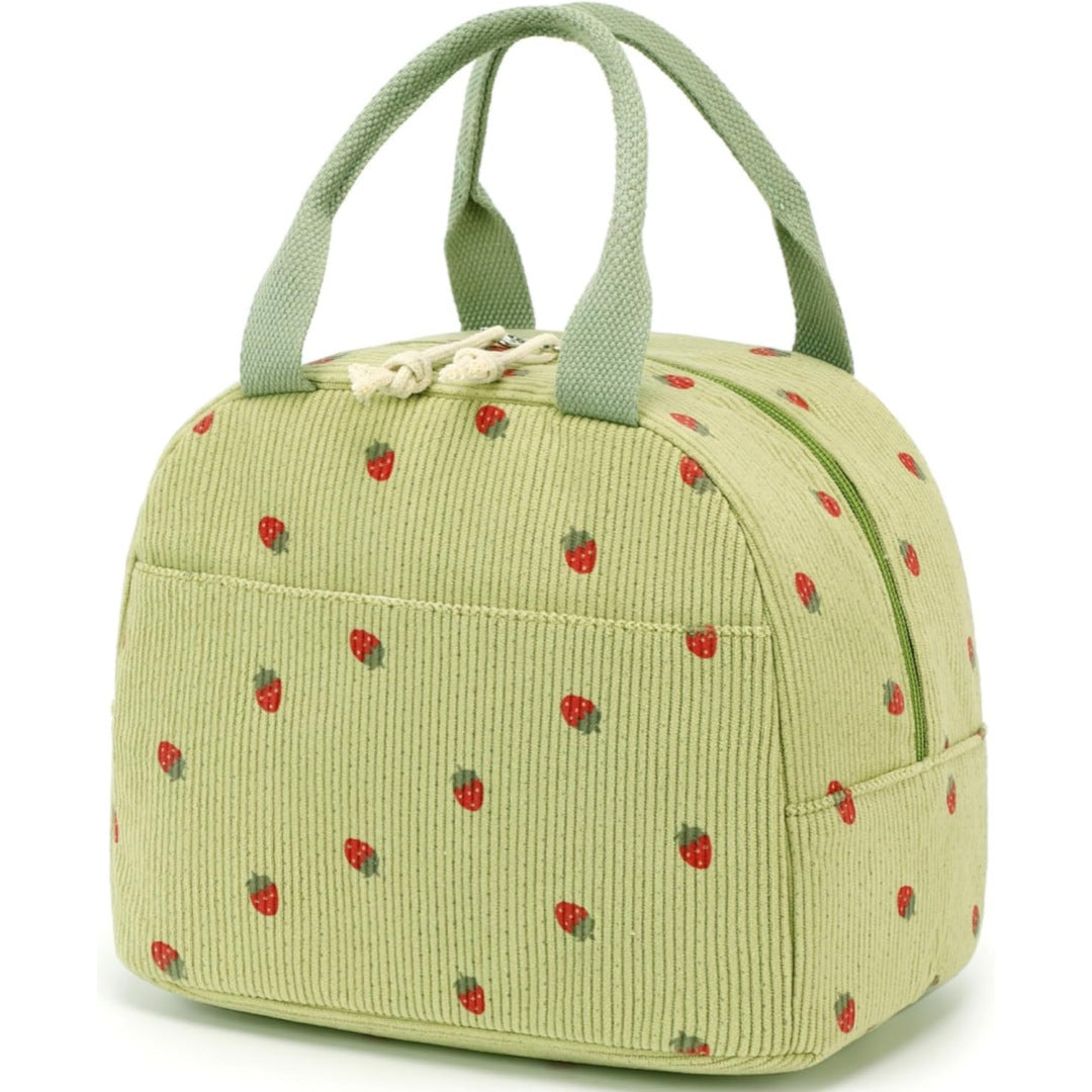 Cross-Border New Product Corduroy Printed Portable Lunch Bag Large Capacity Travel Picnic Ice Bag Work Insulation Bag