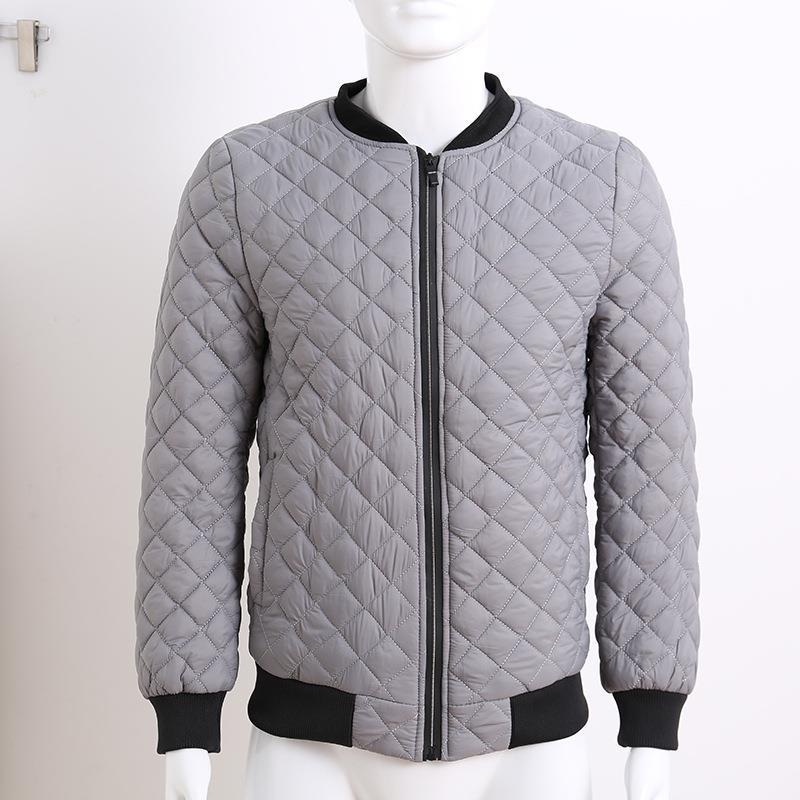 Cross-border foreign trade winter men's cotton-padded jacket European and American fashion Diamond cotton-padded jacket trend casual large size men's cotton-padded jacket coat