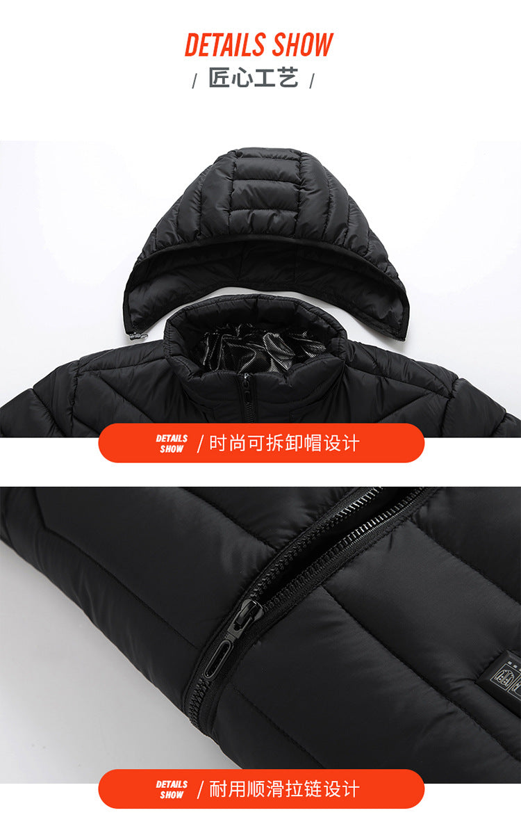 Cross-Border Exclusive Supply of Winter Four-Control Twenty-One Constant Temperature Smart Heating Jacket, Youth Casual Heating Clothing, Heated Clothing for Men and Women