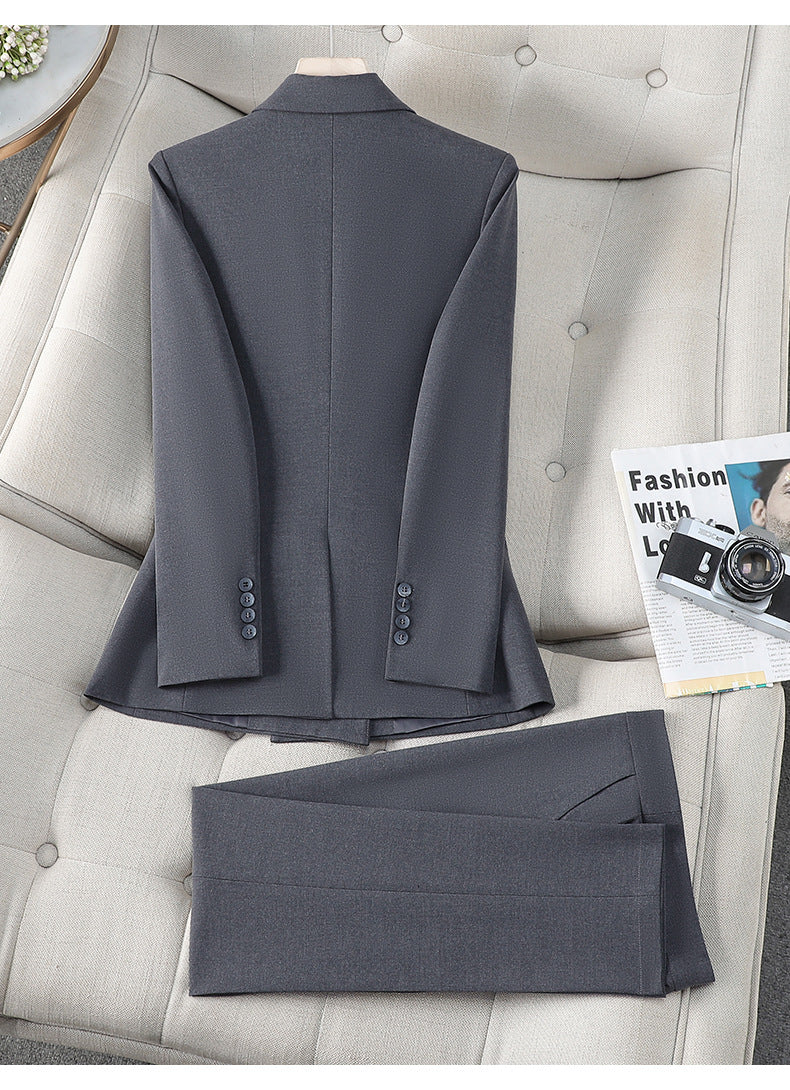 Cross-Border Suit Set for Female College Students, Interview Attire, Formal Fitted Jacket, New High-End Professional Workwear
