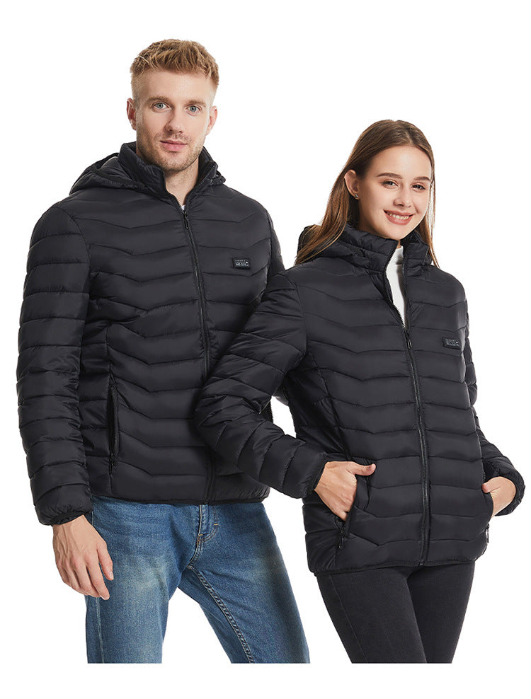 Cross-Border Exclusive Supply of Winter Four-Control Twenty-One Constant Temperature Smart Heating Jacket, Youth Casual Heating Clothing, Heated Clothing for Men and Women