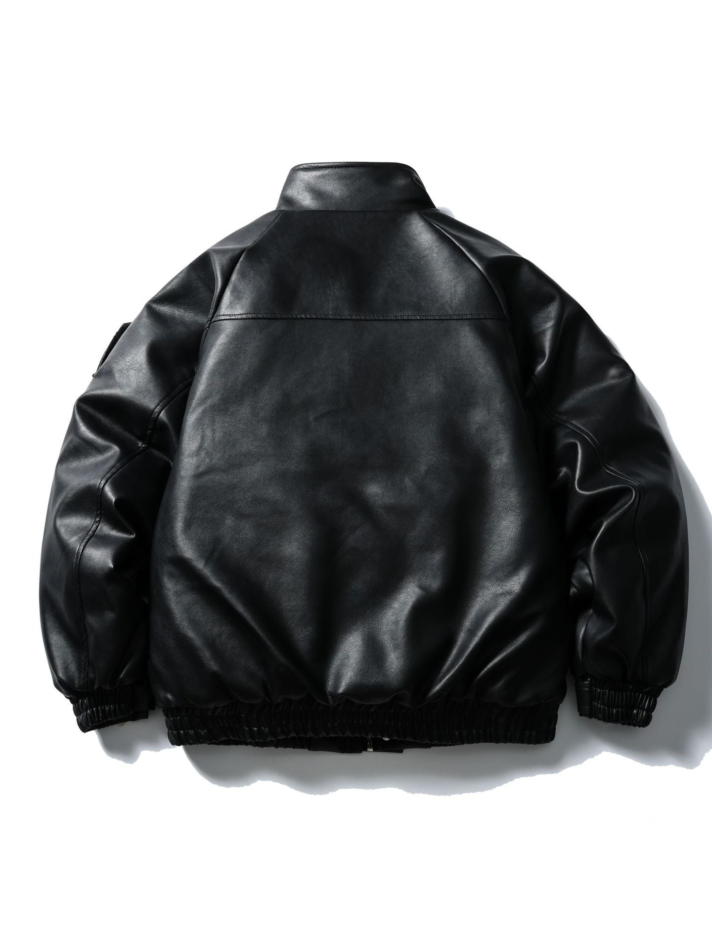 Mr. Song's Cross-Border Trendy American Retro Pu Leather Motorcycle Jacket for Men and Women, Thick Cotton Coat with Large Pockets