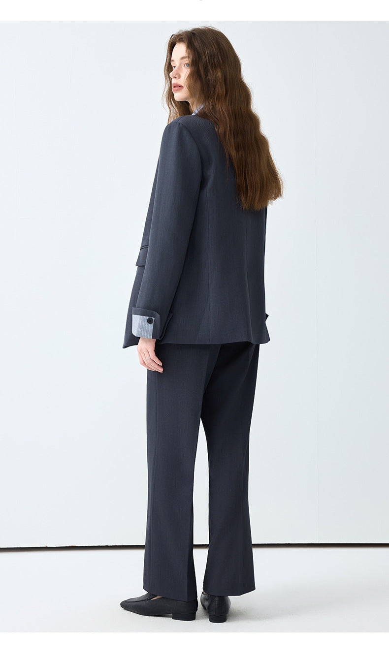 High-End Blazer Women's Autumn Professional Wear Elegant Goddess Style Classy Loose Casual Wide-Leg Pants Suit