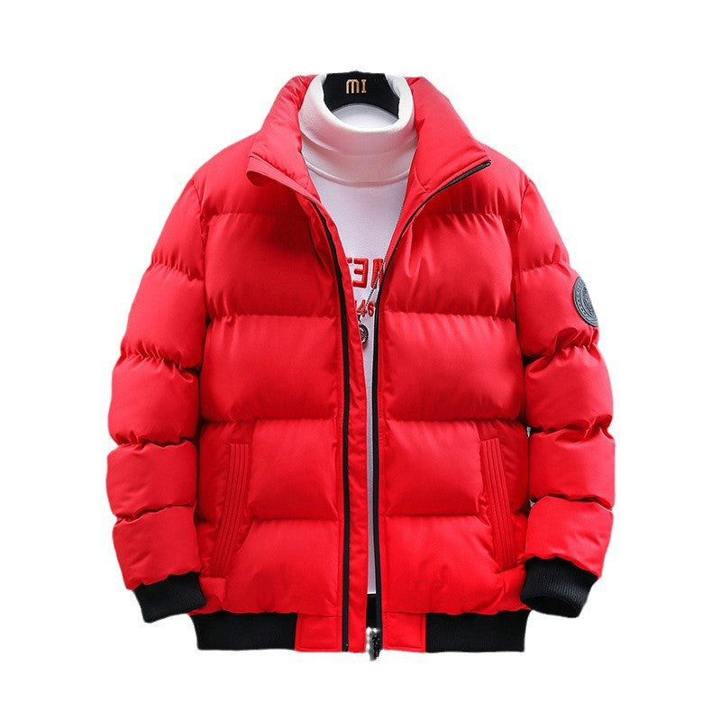 Cross-border new men's cotton-padded jacket fashion thick simple winter cotton-padded jacket youth men's warm coat jacket foreign trade