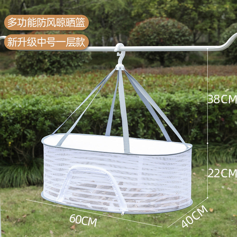Drying Net Dry Goods Artifact Fly-proof Cage Foldable Balcony Dry Goods Net Home Drying Fish Drying Vegetable Net