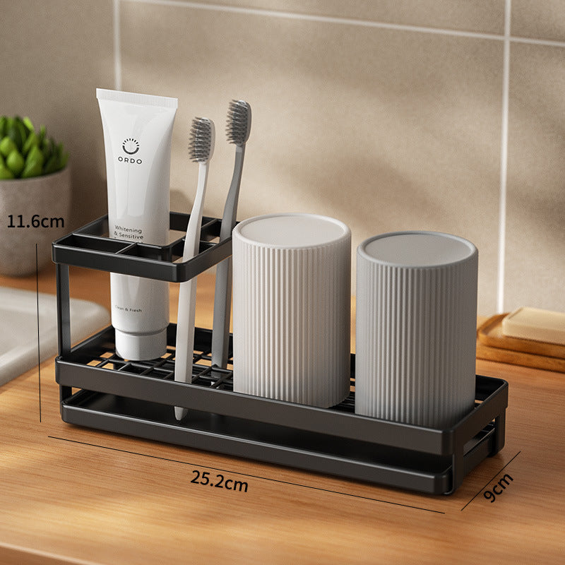 Simple Teeth Cup Toothbrush Storage Rack Toilet Toothbrush Mouthwash Cup suit Washing Table Electric Toothbrush Storage Rack