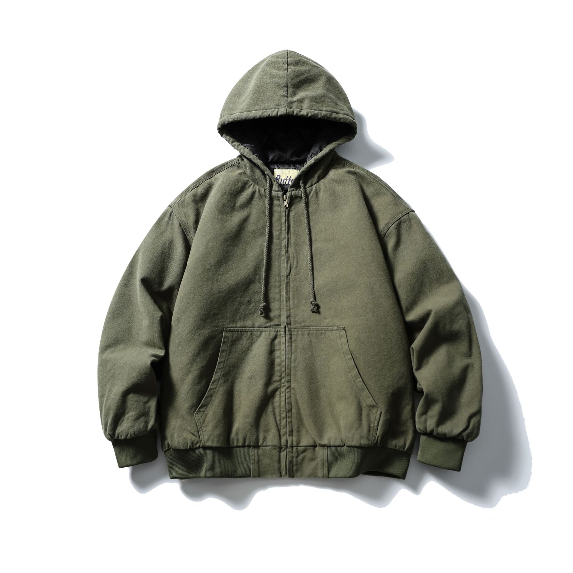 Mr. Song's Cross-Border Japanese-Style Trendy Heavily Washed Drawstring Hooded Inner Checkered Casual Warm Cotton Jacket for Men and Women