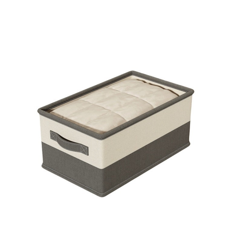 Quilt Storage Box, Clothing Storage Box, Household Compartment Storage and Organization Wardrobe Layered Folding Storage Basket
