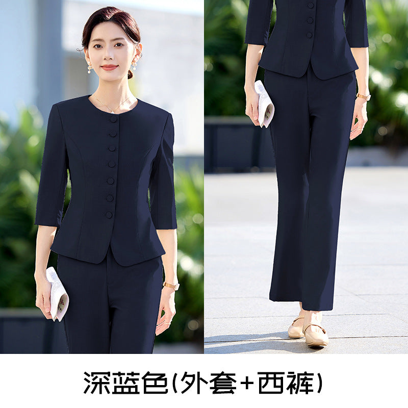 New Chinese Style Professional Skirt Classy Suit Suit for Women 2025 New Sales Workwear Conference Reception Work Clothes Summer