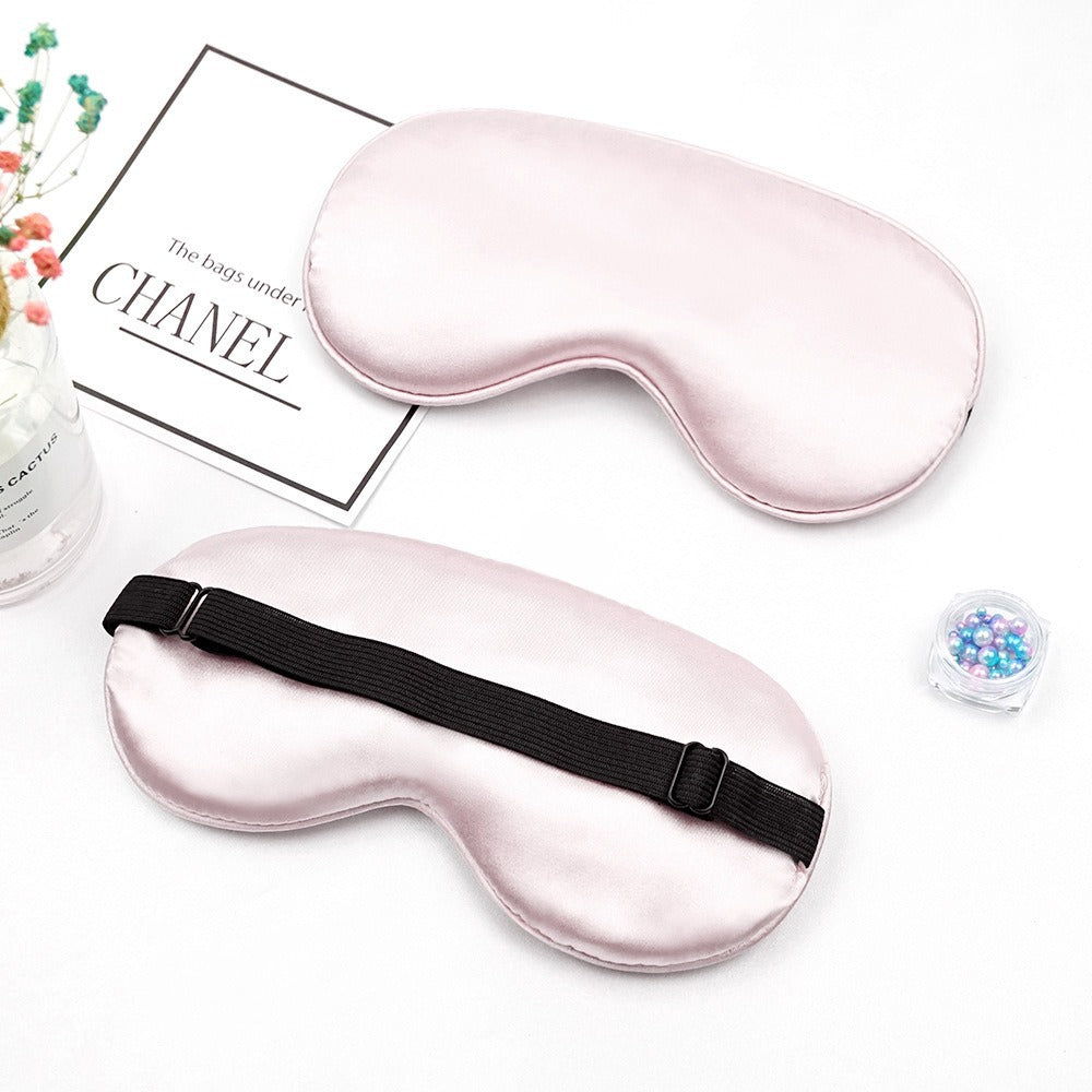 Cross-Border Wholesale Imitation Silk Eye Mask, Light-Blocking, Non-Pressing on the Eyes, Travel and Sleeping Eye Mask, Breathable Sleep Eye Mask, Adjustable