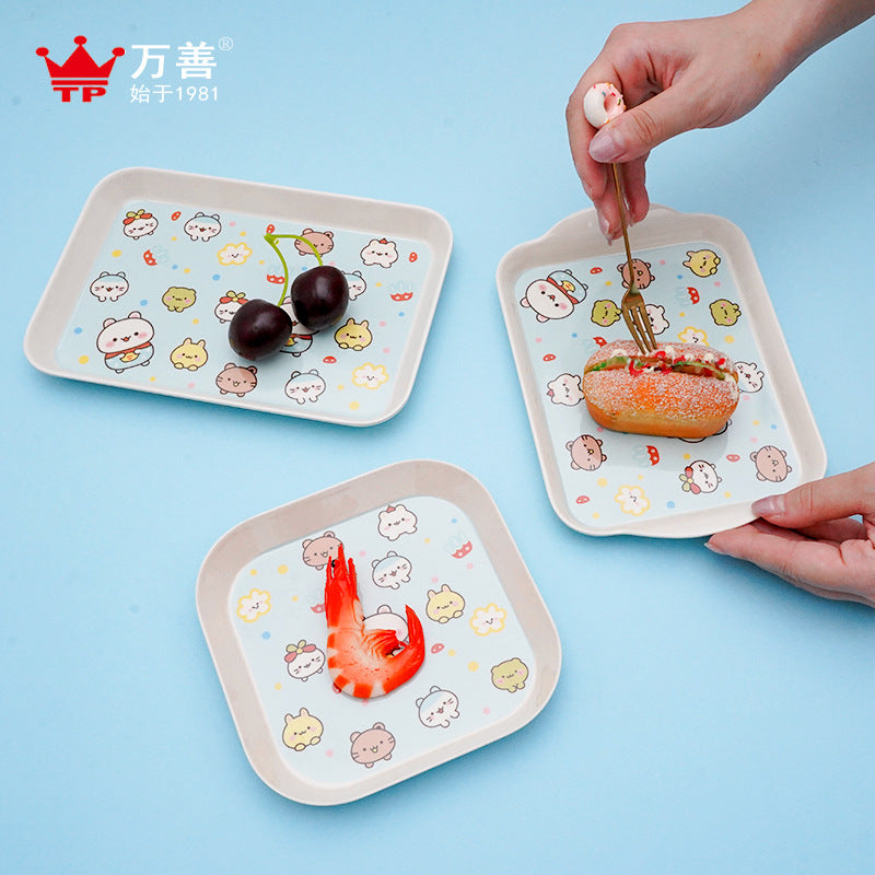 Melamine Tray, Water Cup, Fruit Snack Tray, Gift Coffee Tray, Small Square Tray, Plastic Storage Tray, Trendy Food Presentation Tray
