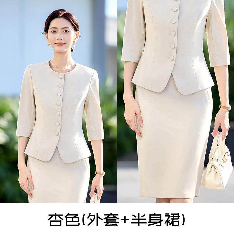New Chinese Style Professional Skirt Classy Suit Suit for Women 2025 New Sales Workwear Conference Reception Work Clothes Summer