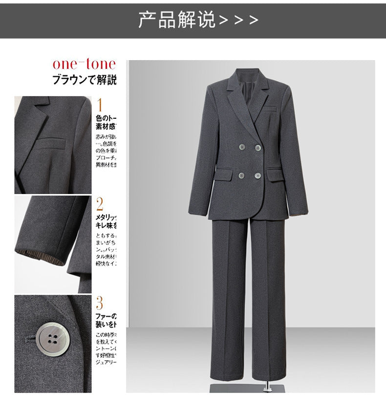 Navy Blue Suit Jacket for Women Spring & Fall 2025 New Casual Korean Style High-End Small Workplace Suit Suit