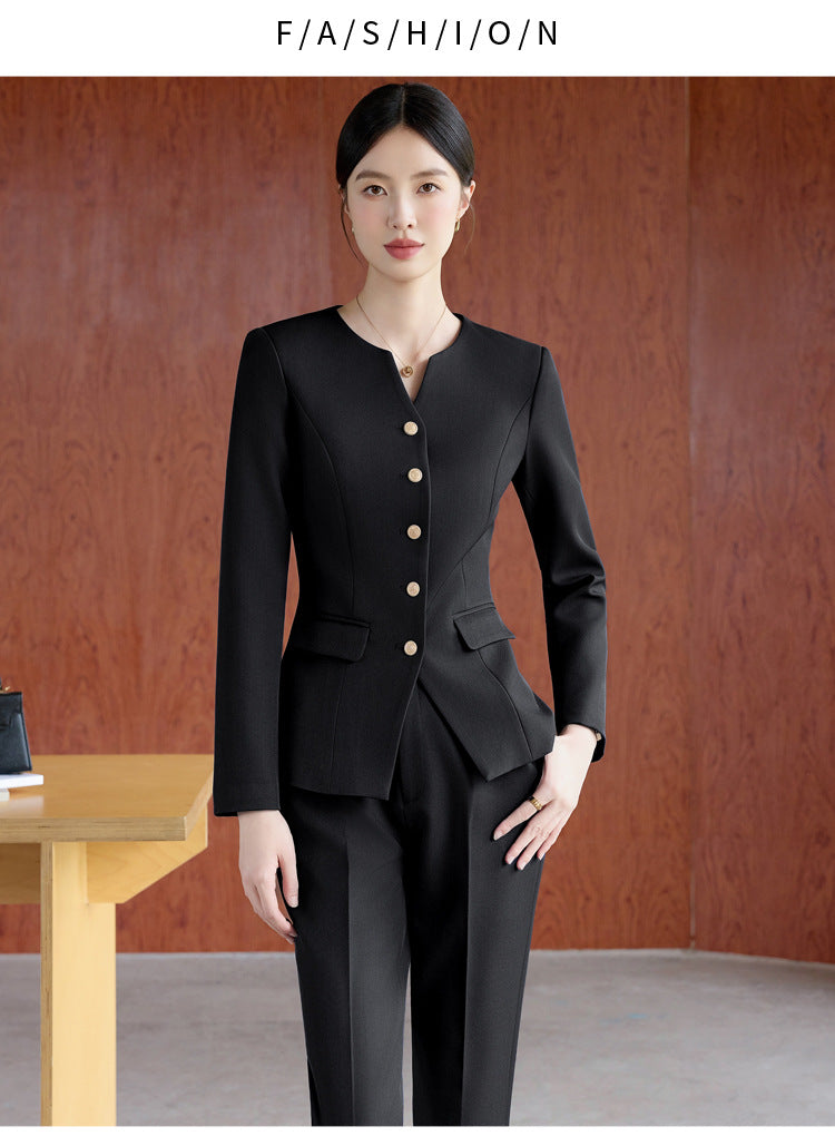 Suit Suit for Women Spring & Fall New Fashion Elegant Goddess Style Professional Wear Formal Wear Beauty Salon Jewelry Store Work Clothes