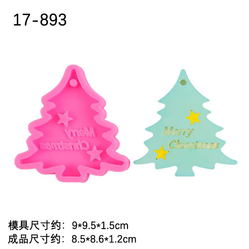 Christmas tree snowman silicone mold chocolate mousse cake decoration baking tool fragrant aromatherapy plaster candle