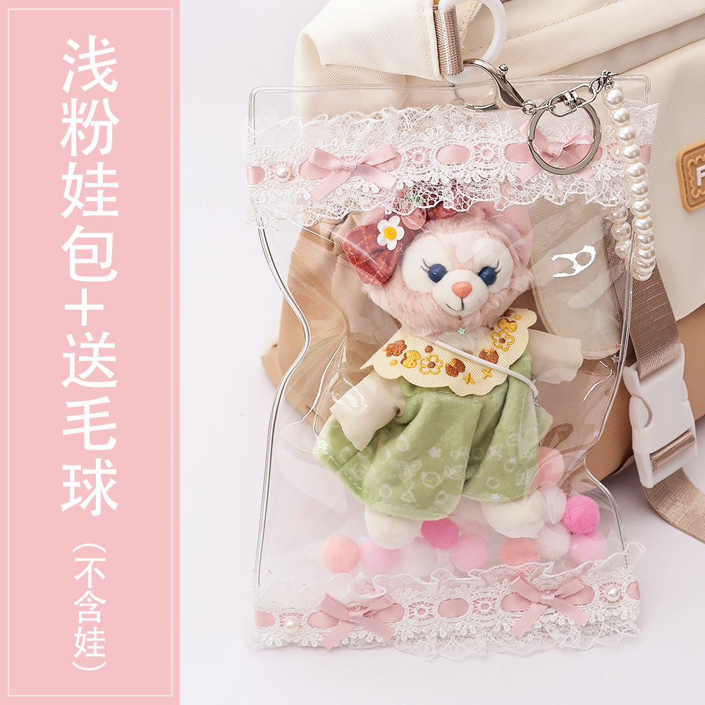 Transparent Trendy Storage Bag, Cute Lina Belle, High-Looking Dust Bag, Baby Bag Protective Cover, Sweet and Versatile Pain Bag