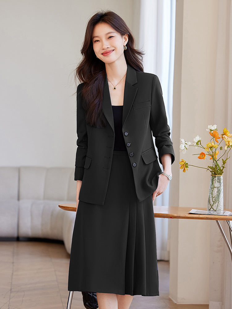 Cross-Border Women's Blazer Formal Wear Women's Suit Professional Teaching and Art Exam Attire High-End College Student Interview Suit
