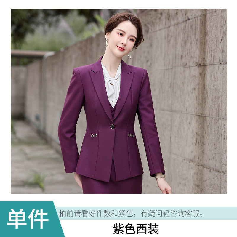 Amazon European and American Cross-Border Popular Commuter Foreign Trade Women's Blazer Professional Pants Dress Two-Piece Suit