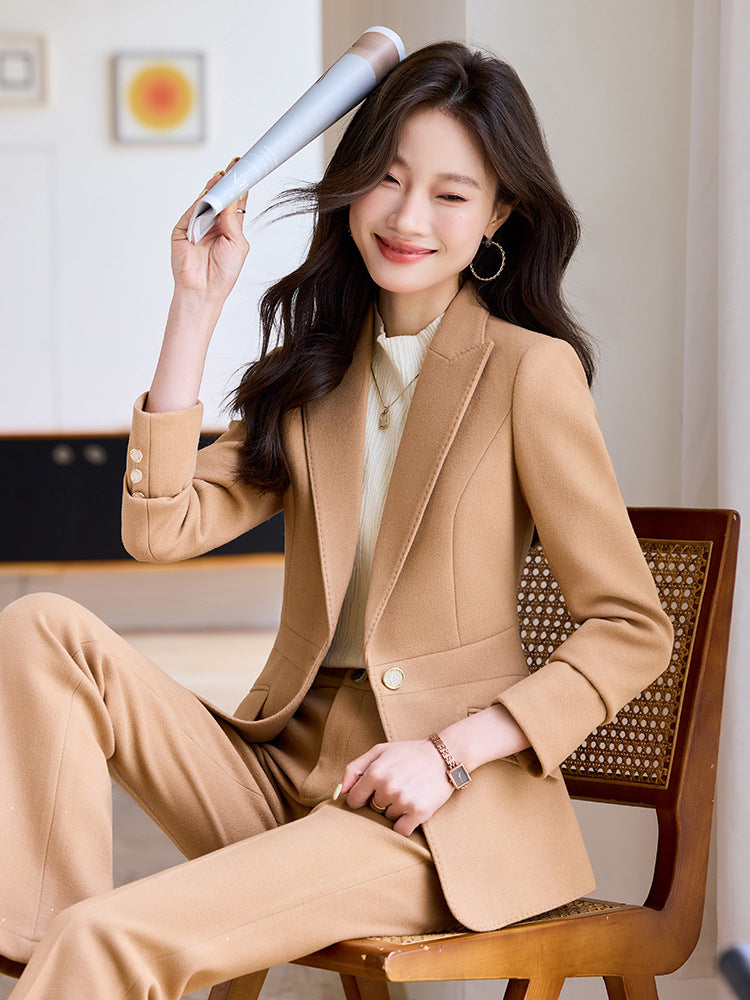 Cross-Border High-End Women's Suit Set, New Style Women's Casual Professional Fashion Elegant Slim-Fit Formal Workwear
