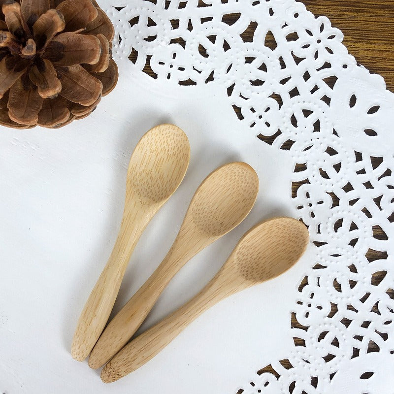 Manufacturer's Hot-Selling Children's Bamboo Small Spoons, Baby Spoons, Wooden Spoons, Bamboo Spoons, Rice Spoons, Porridge Spoons, Mixing Spoons, Customizable with Engraving