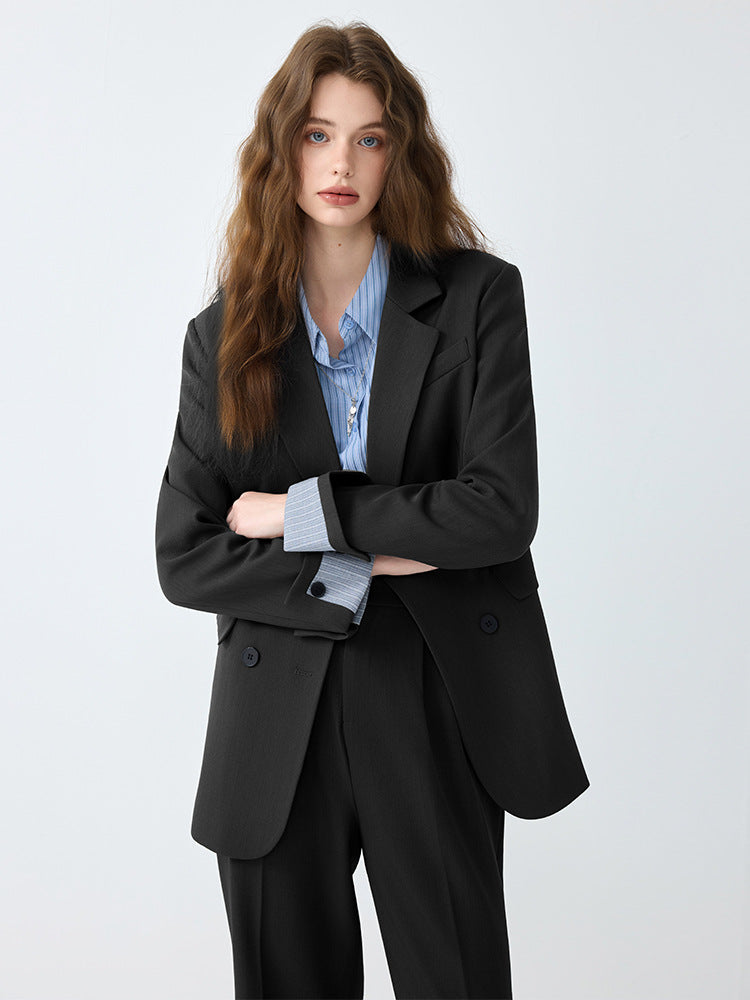 Cross-Border 2025 Blazer for Women Korean Drama Heroine Outfit Professional Formal Suit Casual Black High-End Commuting