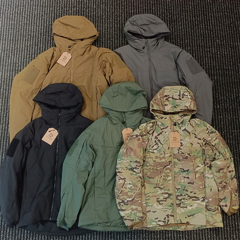 Men's Thickened Tactical Camouflage Jacket with Hidden Astro Boy Design for Winter