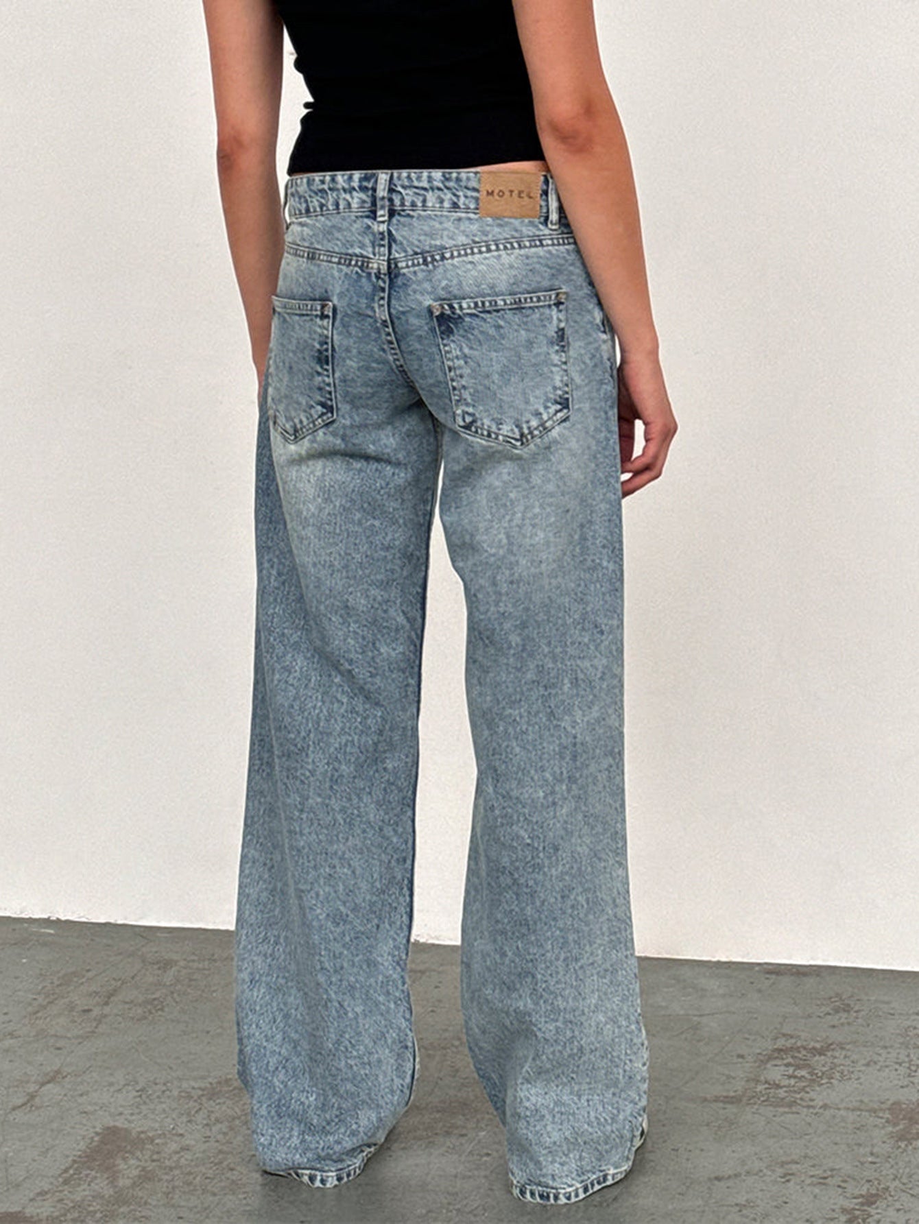 Amazon AliExpress TEMU New Cross-border Special for High Quality European and American Women Straight Tube Micro Horn Denim Pants
