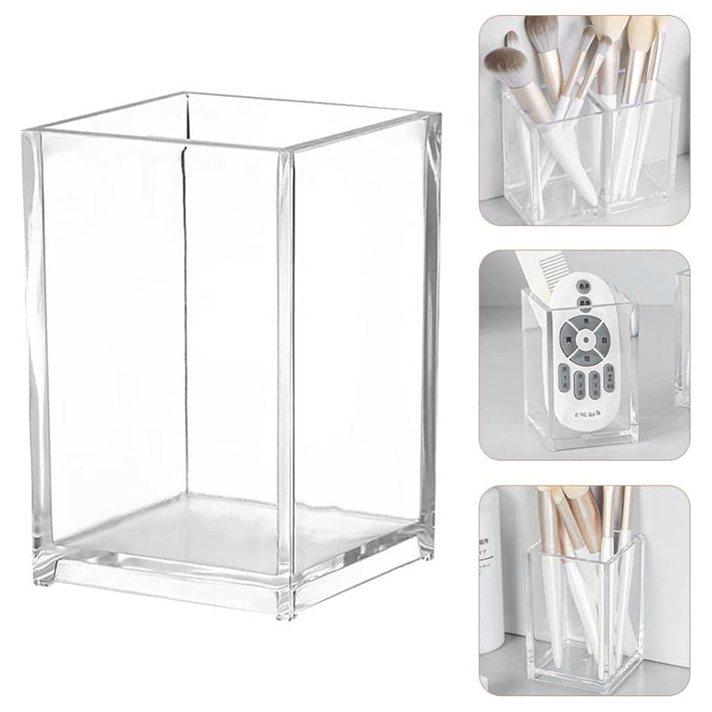 Acrylic Pen Holder Storage Box College Student Desktop Decoration Office High-Looking Large-Capacity Transparent Storage Box