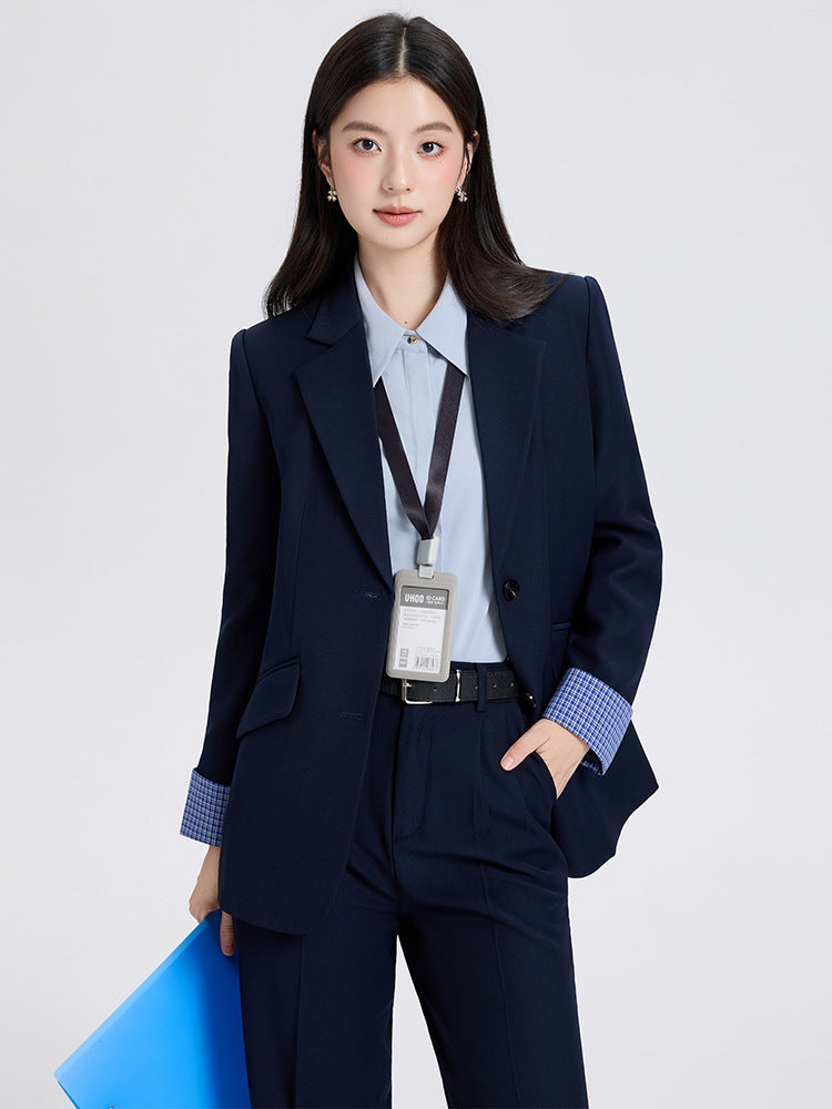 Cross-Border Professional Women's Suit Set, High-End Elegant Business Attire, Sophisticated Look for College Students' Interviews, Formal Suit Jacket