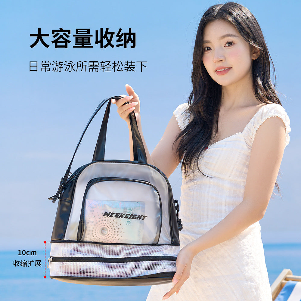 New Dry and Wet Separate Gym Bag Swimming Bag Large Capacity Waterproof Toiletry Bag Travel Portable Shoulder Beach Bag