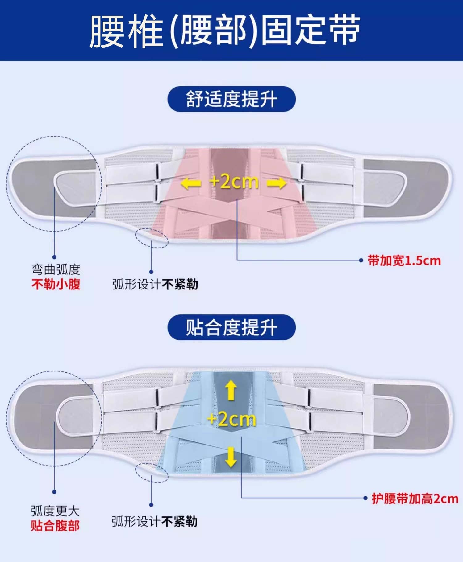 Belt Support for All Seasons, Lumbar Spine Fixation, Strain Protrusion Protection, Fitness Men's Breathable Sports Long-Term Sitting Belt