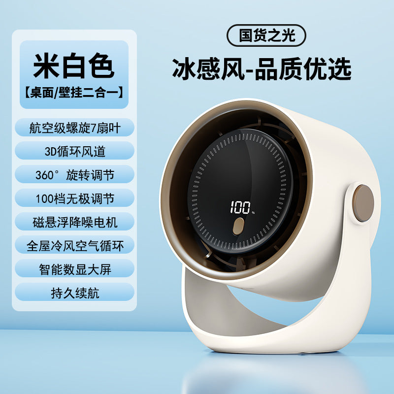 Desktop Fan 2025 New Office Desk Silent Refrigeration Small Fan Wall-Mounted Kitchen Special Electric Fan