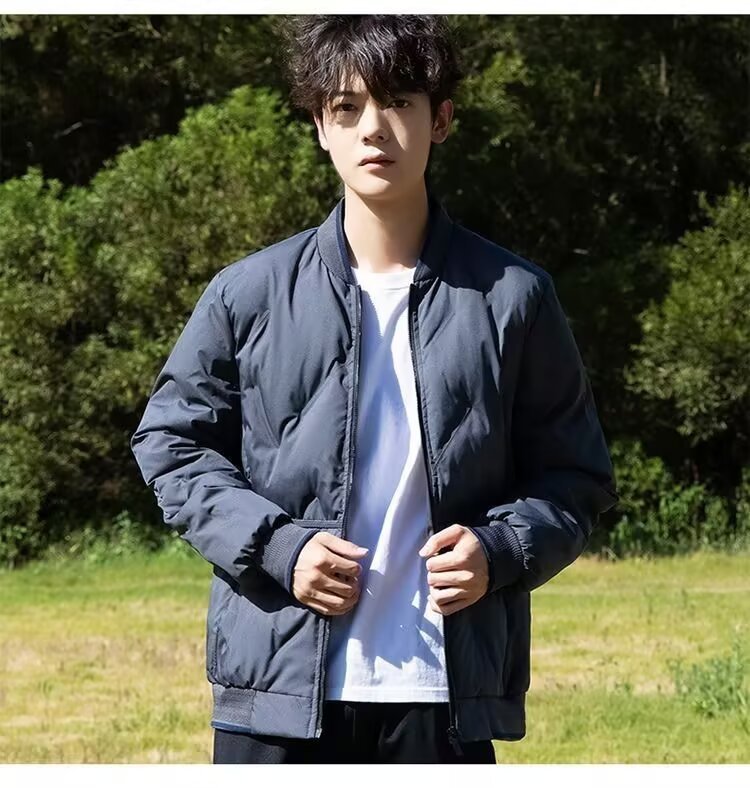 Men's Oversized Trendy Cotton Jacket for Autumn and Winter, New Fashion Baseball Jacket, Warm Thick Coat