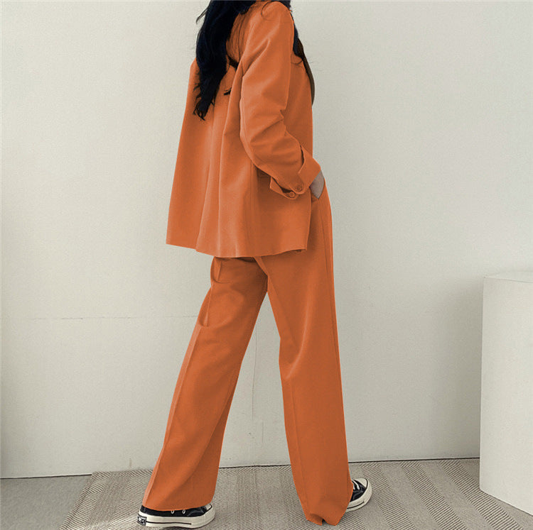 Suit Jacket High Sense Women's Spring and Autumn Design Sense Thin Niche Professional suit Temperament Slim-fit Small Suit Two-piece Set