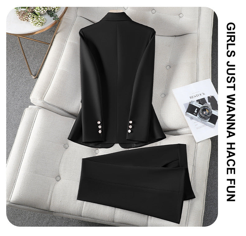 Cross-Border Women's Suit Set, New Autumn Style for College Students, Interview Formal Wear, Elegant Goddess Style Casual Blazer
