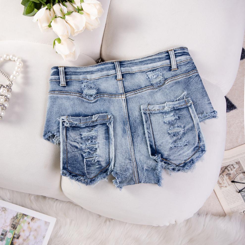 9030 # 2024 New Sexy European and American Raw Edge High Waist Tight Sexy Jeans Denim Shorts for Women