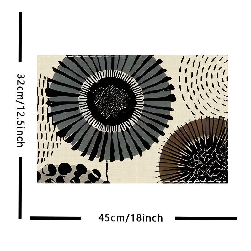 Amazon's Best-Selling Geometric Flower-Shaped Placemat New Holiday Linen Table Mat Home Kitchen Table Decoration Insulation Mat