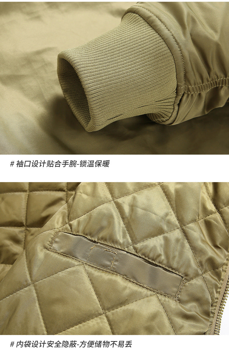 Autumn and Winter Ma1 New Jacket cotton and thickening Tooling Air Force Loose plus size Casual Jacket Baseball Suit Pilot